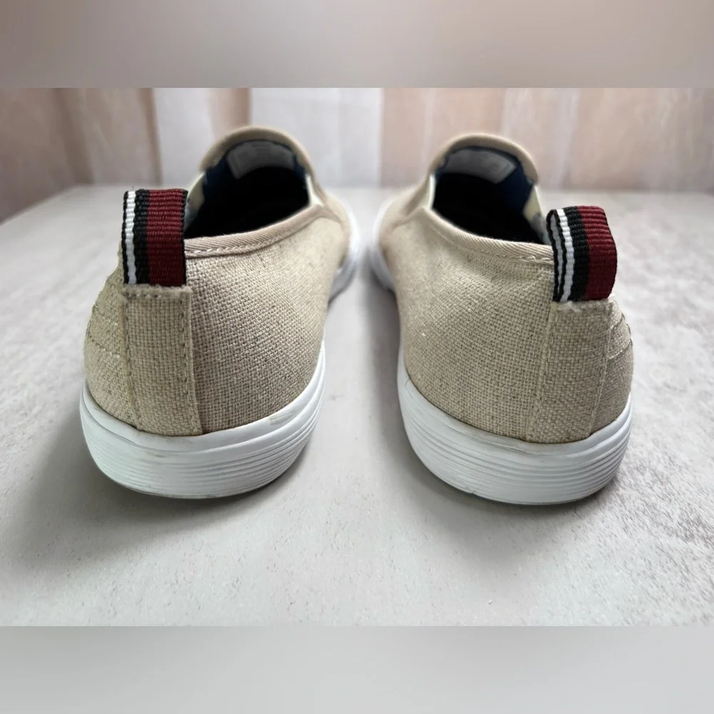 Ben Sherman Men’s Beige Slip-On Canvas Sneakers